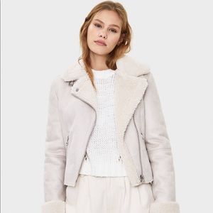 Bershka Faux Shearling Bike Jacket